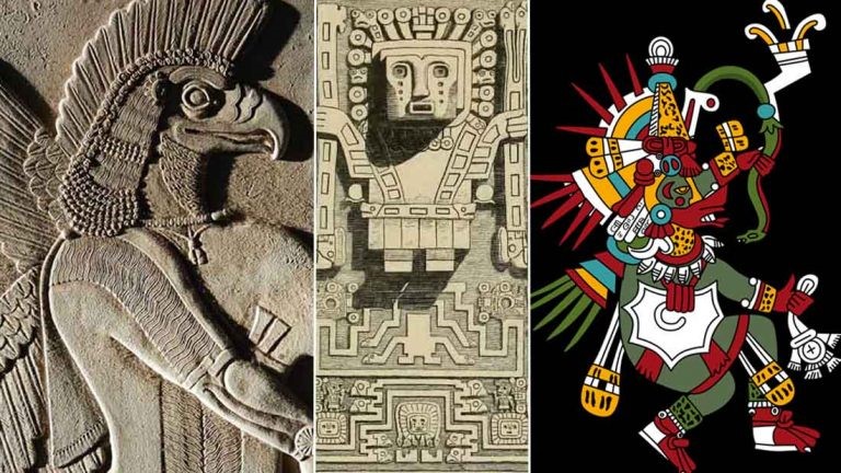 Quatro mitos da criação do homem em distintas culturas: sumérios, egípcios, maias e incas.