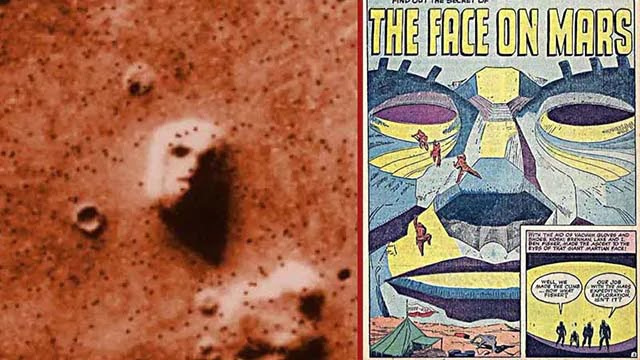 O rosto de Marte foi previsto e desenhado numa revista em quadrinhos de&nbsp;1958