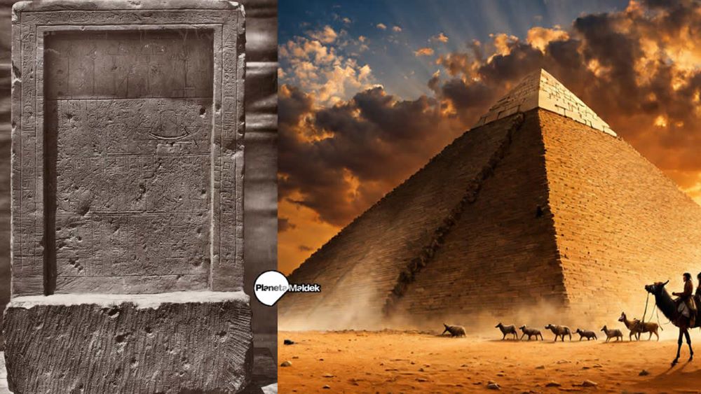 O mistério da origem das Pirâmides e Esfinge do Egito explicada numa antiga&nbsp;Estela