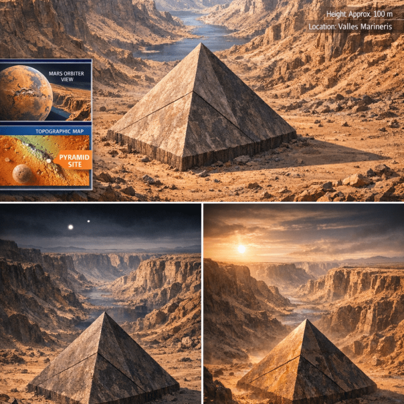 O mistério da pirâmide com três faces em Marte: um capricho geológico ou vestígio de uma civilização&nbsp;perdida?