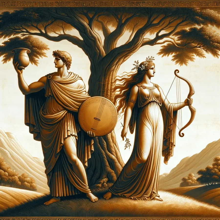 Os gêmeos divinos da antiga mitologia grega: Apolo e Ártemis